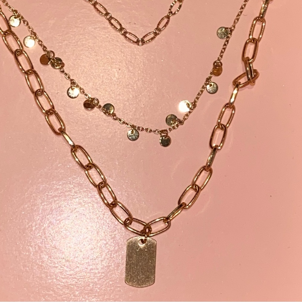 Gold layered necklace